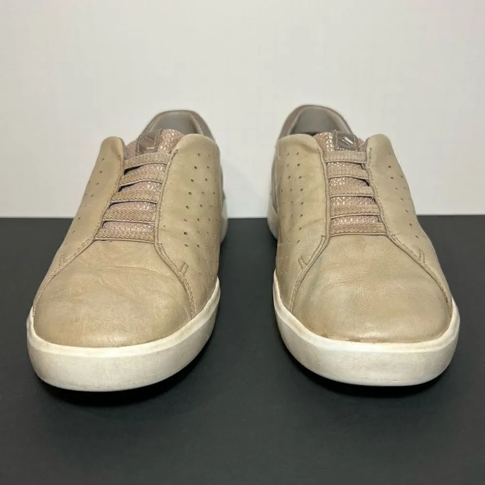 Womens KIZIK Miami Tan + Metallic Slip On Casual Sneakers / Size 8 Medium